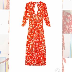 Rixo - Rose Virtues of Rosemary Coral Dress